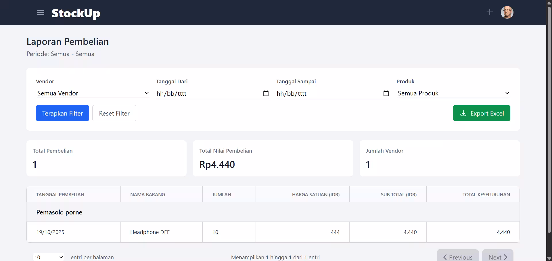 Stockup Inventory